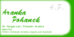 aranka pohanek business card